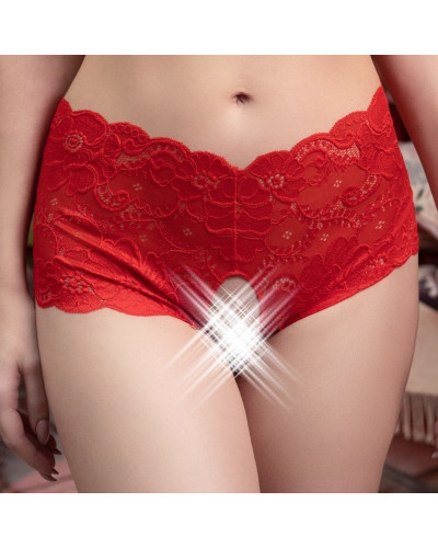 Culotte Dentelle ouverte Frida Rouge  Couleur principale:Rouge