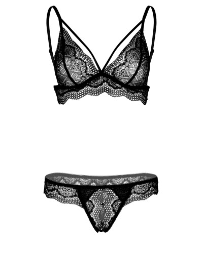 Ensemble Lace Bra 2 Pièces Noir  Couleur principale:Noir