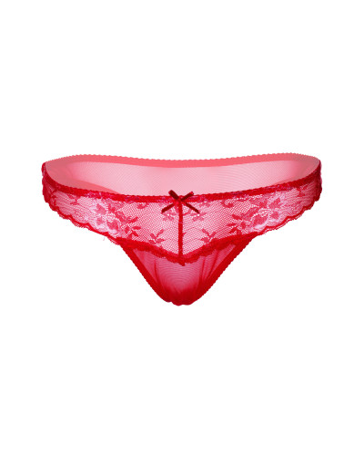 String Sexy Floral Lace Rouge  Couleur principale:Rouge