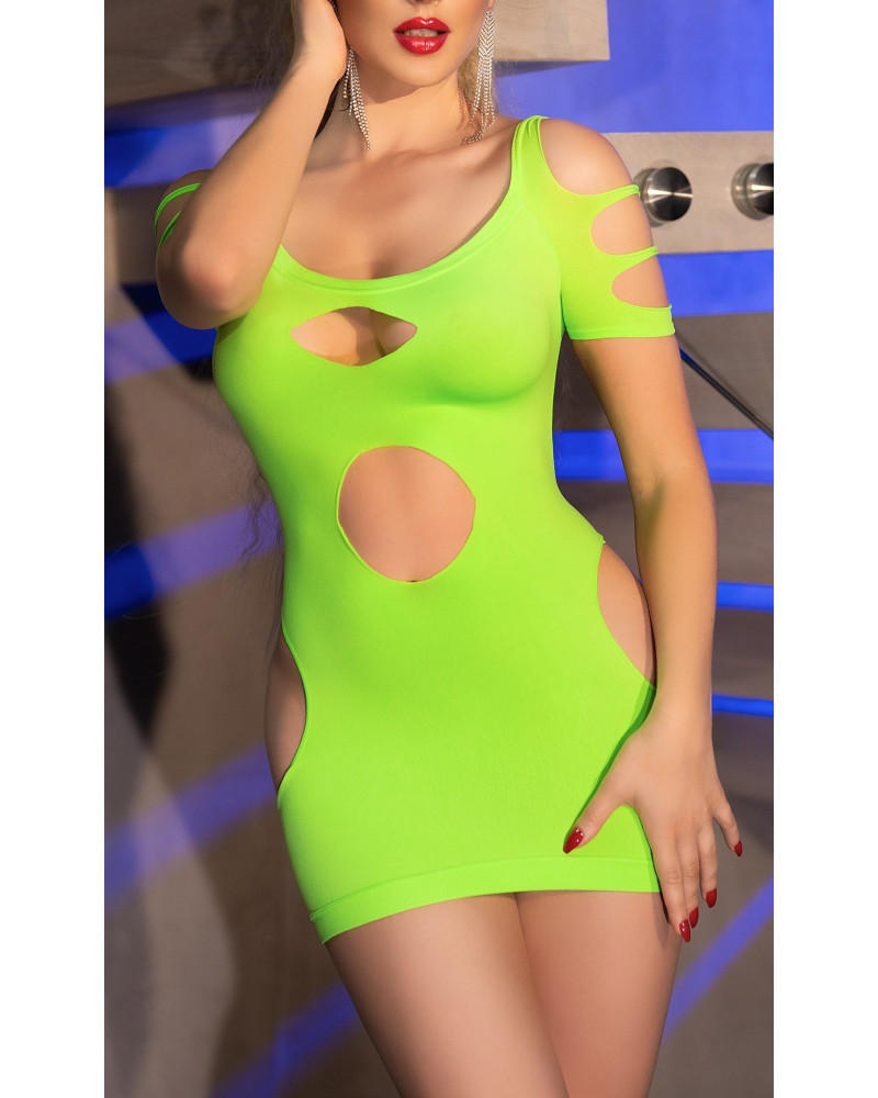 Mini Robe sexy Ylgenia Verte Taille:S/M Couleur principale:Vert