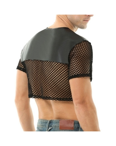 Crop Top Net N fetish Noir  Couleur principale:Noir