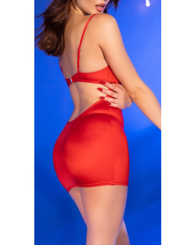 Mini Robe Vestalia Rouge  Couleur principale:Rouge