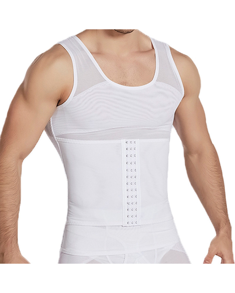 Débardeur gainant Mesh Tight Blanc  Couleur principale:Blanc