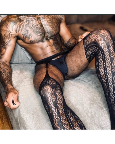 Bas effet porte-jarretelles Erotic Panty Noirs Taille:TU Taille Unique Couleur principale:Noir