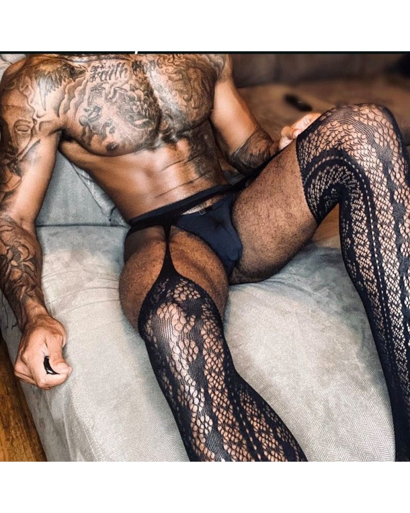 Bas effet porte-jarretelles Erotic Panty Noirs Taille:TU Taille Unique Couleur principale:Noir