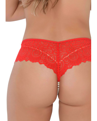 String Perlé Ashley Rouge  Couleur principale:Rouge