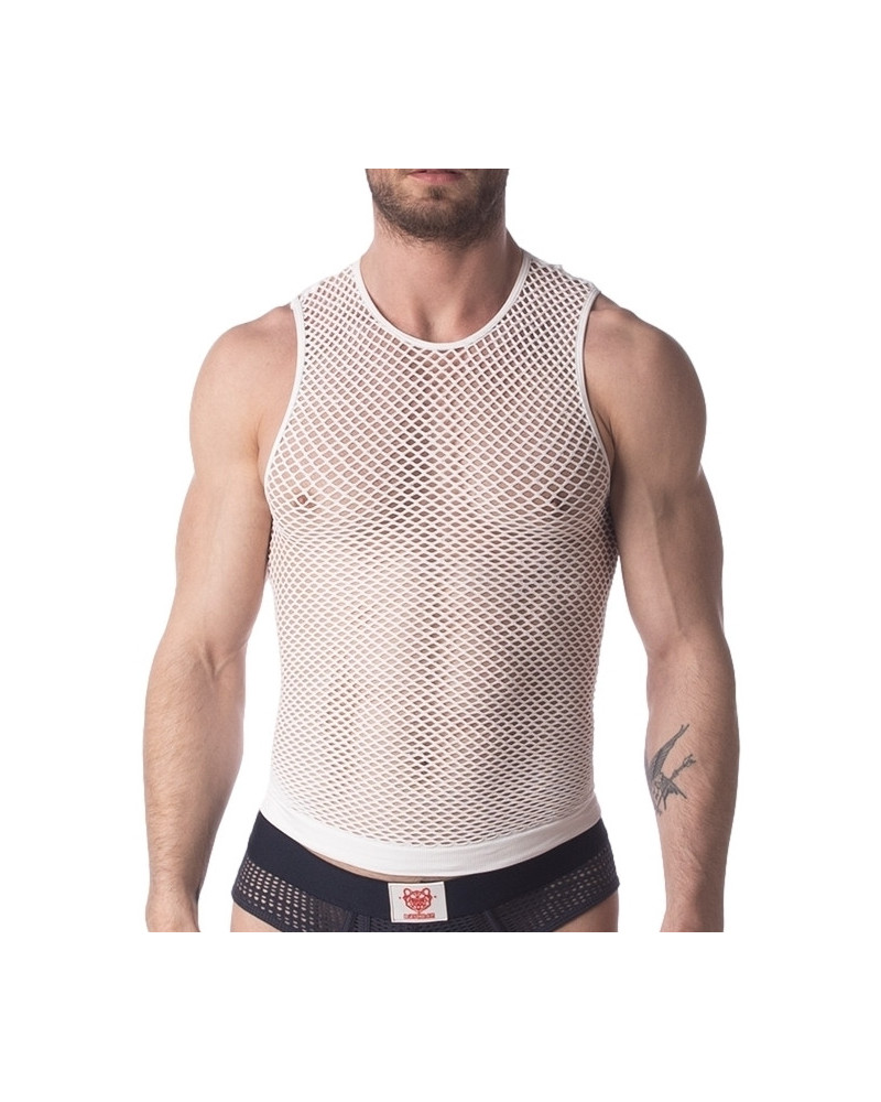 Débardeur Filet Stefano Blanc  Couleur principale:Blanc