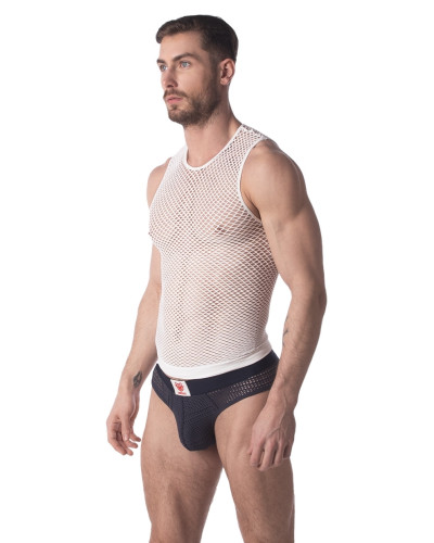 Débardeur Filet Stefano Blanc  Couleur principale:Blanc