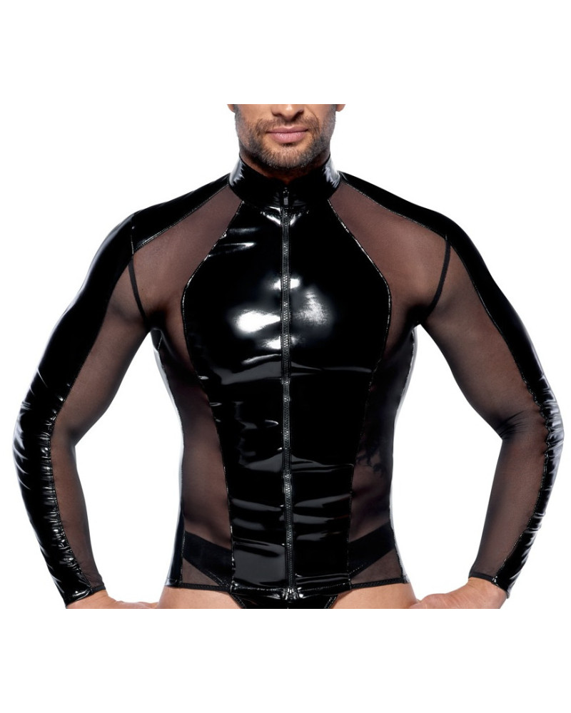 T-shirt sexy Vinyl Up Noir  Couleur principale:Noir