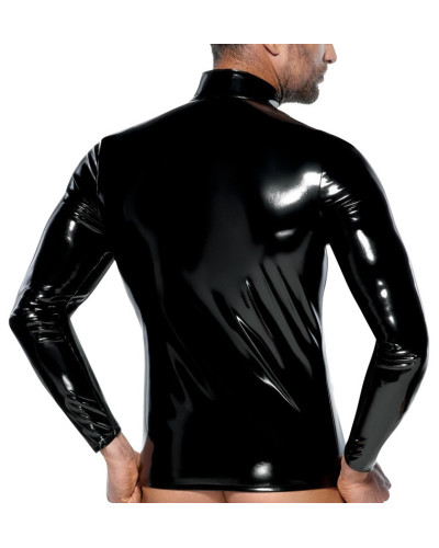 T-shirt sexy Vinyl Up Noir  Couleur principale:Noir