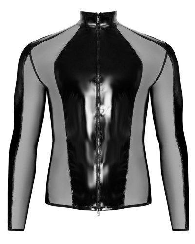 T-shirt sexy Vinyl Up Noir  Couleur principale:Noir