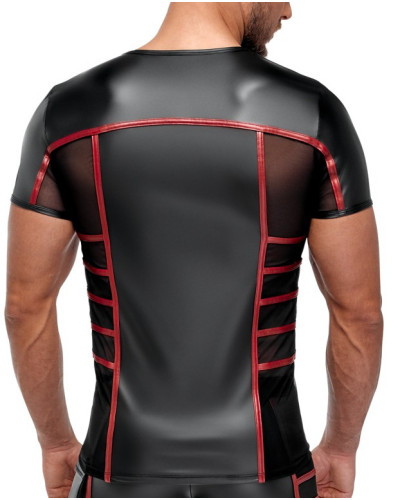 T-shirt TOP ORMETO Noir-Rouge  Couleur principale:Noir Couleur secondaire:Rouge