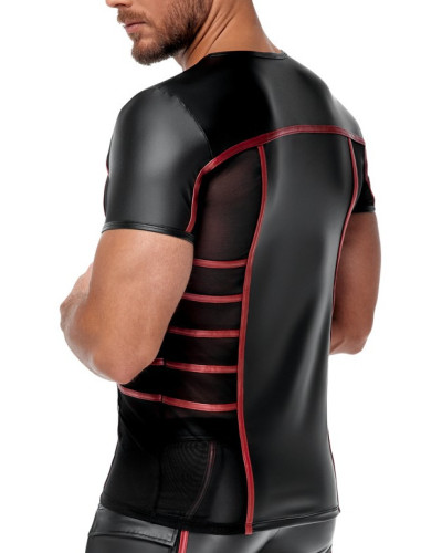 T-shirt TOP ORMETO Noir-Rouge  Couleur principale:Noir Couleur secondaire:Rouge