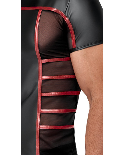 T-shirt TOP ORMETO Noir-Rouge  Couleur principale:Noir Couleur secondaire:Rouge