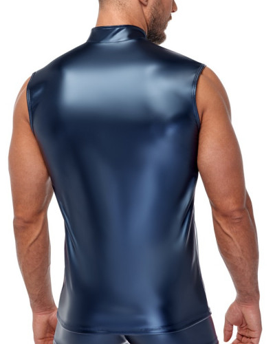 Débardeur avec zip Top Andio Bleu métallisé  Couleur principale:Bleu