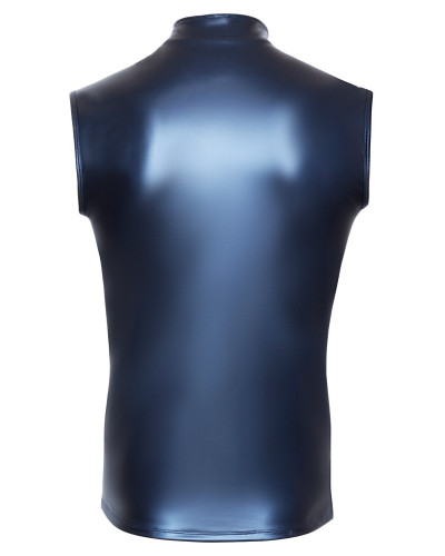 Débardeur avec zip Top Andio Bleu métallisé  Couleur principale:Bleu