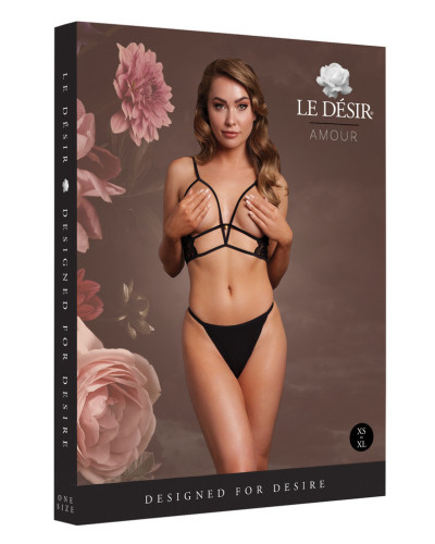 Soutien-gorge Triangle Ouvert Charma Noir Taille:XS/XL Couleur principale:Noir