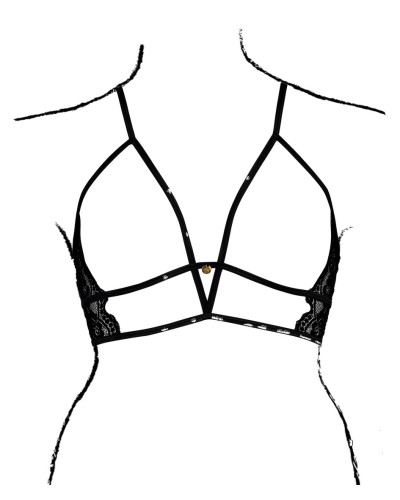 Soutien-gorge Triangle Ouvert Charma Noir Taille:XS/XL Couleur principale:Noir