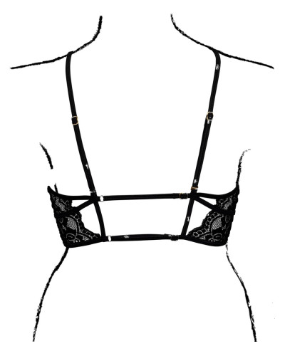 Soutien-gorge Triangle Ouvert Charma Noir Taille:XS/XL Couleur principale:Noir
