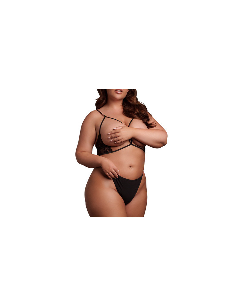 Soutien-gorge Triangle Ouvert Grande Taille Charma Noir Taille:XL/4XL Couleur principale:Noir