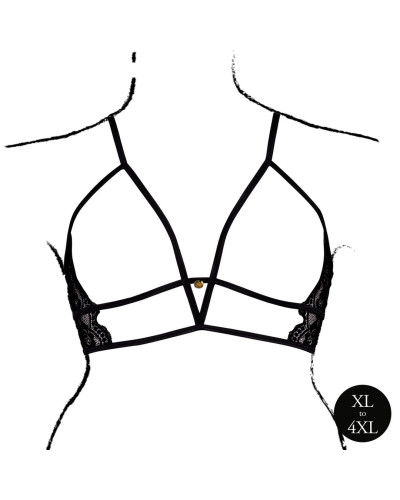 Soutien-gorge Triangle Ouvert Grande Taille Charma Noir Taille:XL/4XL Couleur principale:Noir