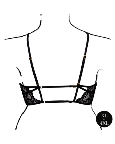 Soutien-gorge Triangle Ouvert Grande Taille Charma Noir Taille:XL/4XL Couleur principale:Noir
