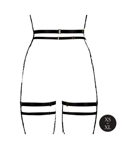 Porte-jarretelles Double Strap Noir Taille:XS/XL Couleur principale:Noir