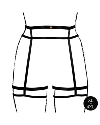 Porte-jarretelles Grande Taille Double Strap Noir Taille:XL/4XL Couleur principale:Noir