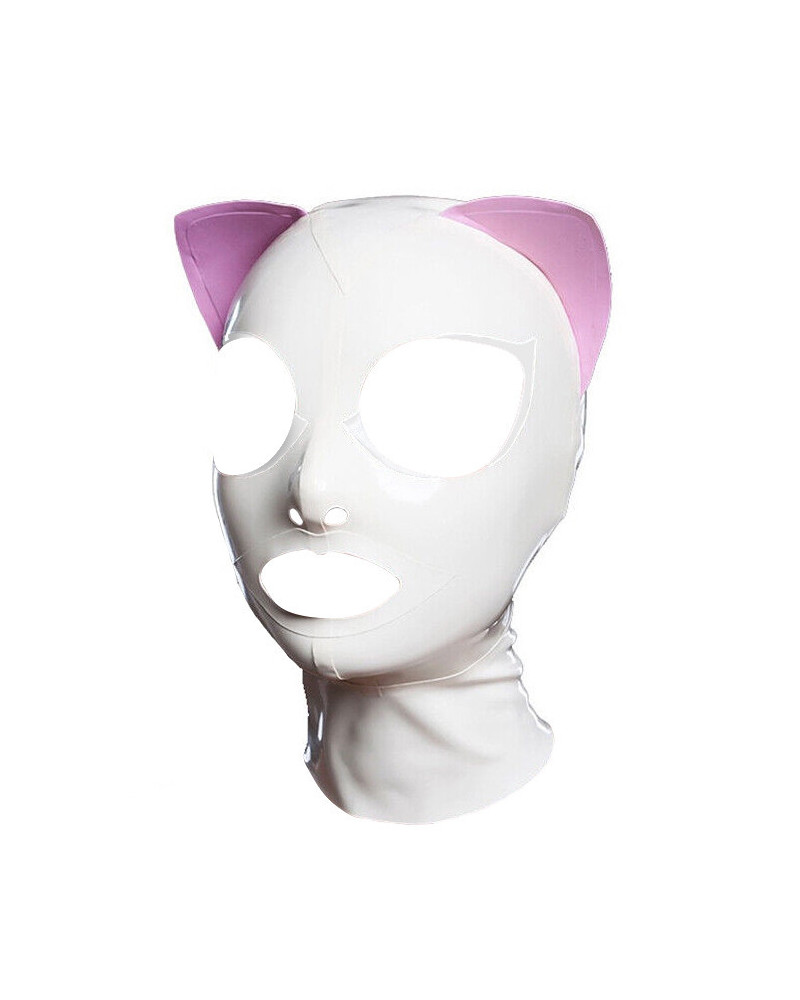 Cagoule Cat Fetish Blanche  Couleur principale:Blanc
