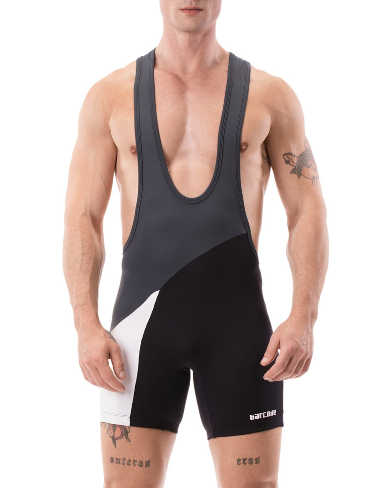 Body Singlet Luckenwalde Anthracite-Noir-Blanc  Couleur principale:Noir Couleur secondaire:Blanc