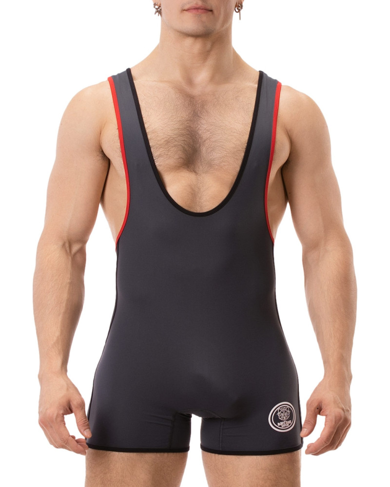Combi Singlet Allan Anthracite-Rouge  Couleur principale:Bleu