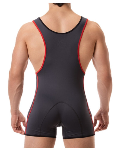 Combi Singlet Allan Anthracite-Rouge  Couleur principale:Bleu