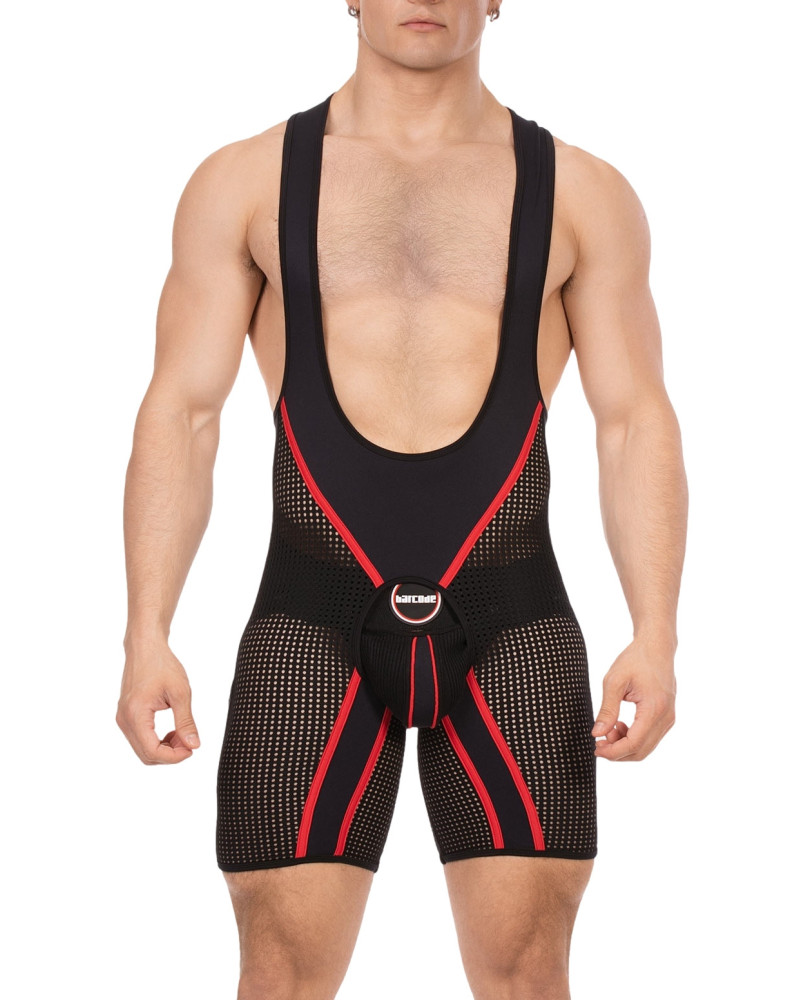 Body Backless Krish Noir-Rouge  Couleur principale:Noir Couleur secondaire:Rouge