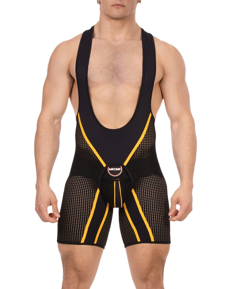 Body Backless Krish Noir-Jaune  Couleur principale:Noir Couleur secondaire:Jaune