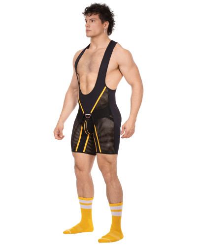 Body Backless Krish Noir-Jaune  Couleur principale:Noir Couleur secondaire:Jaune