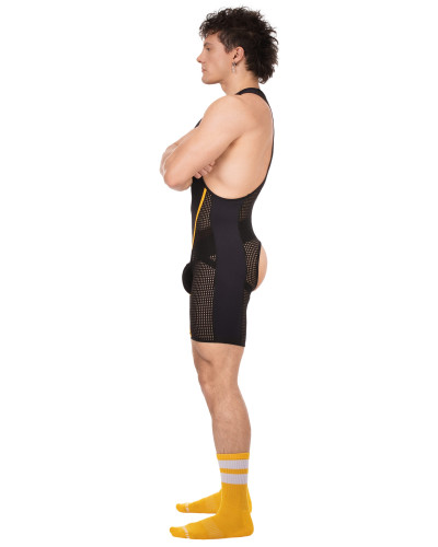 Body Backless Krish Noir-Jaune  Couleur principale:Noir Couleur secondaire:Jaune