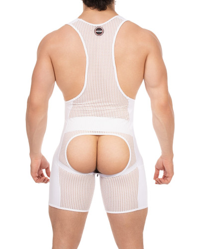 Body Backless Krish Blanc-Noir  Couleur principale:Blanc Couleur secondaire:Noir