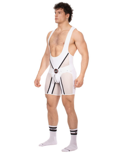 Body Backless Krish Blanc-Noir  Couleur principale:Blanc Couleur secondaire:Noir