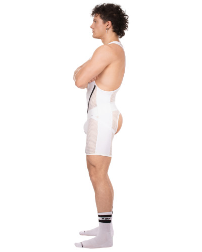 Body Backless Krish Blanc-Noir  Couleur principale:Blanc Couleur secondaire:Noir