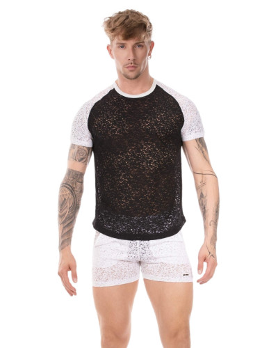 T-shirt Micah Noir-Blanc  Couleur principale:Noir Couleur secondaire:Blanc
