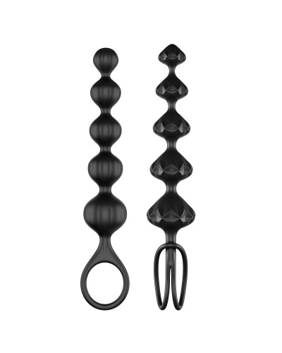 Kit de 2 chapelets Satisfyer beads - Noirs 