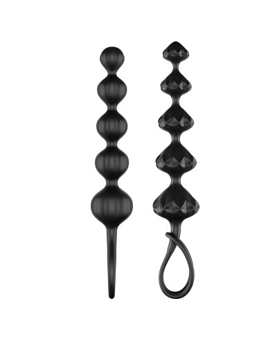Kit de 2 chapelets Satisfyer beads - Noirs 