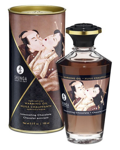 Huile de massage Chauffante Aphrodisiaque - CHOCOLAT Enivrant 100 mL 