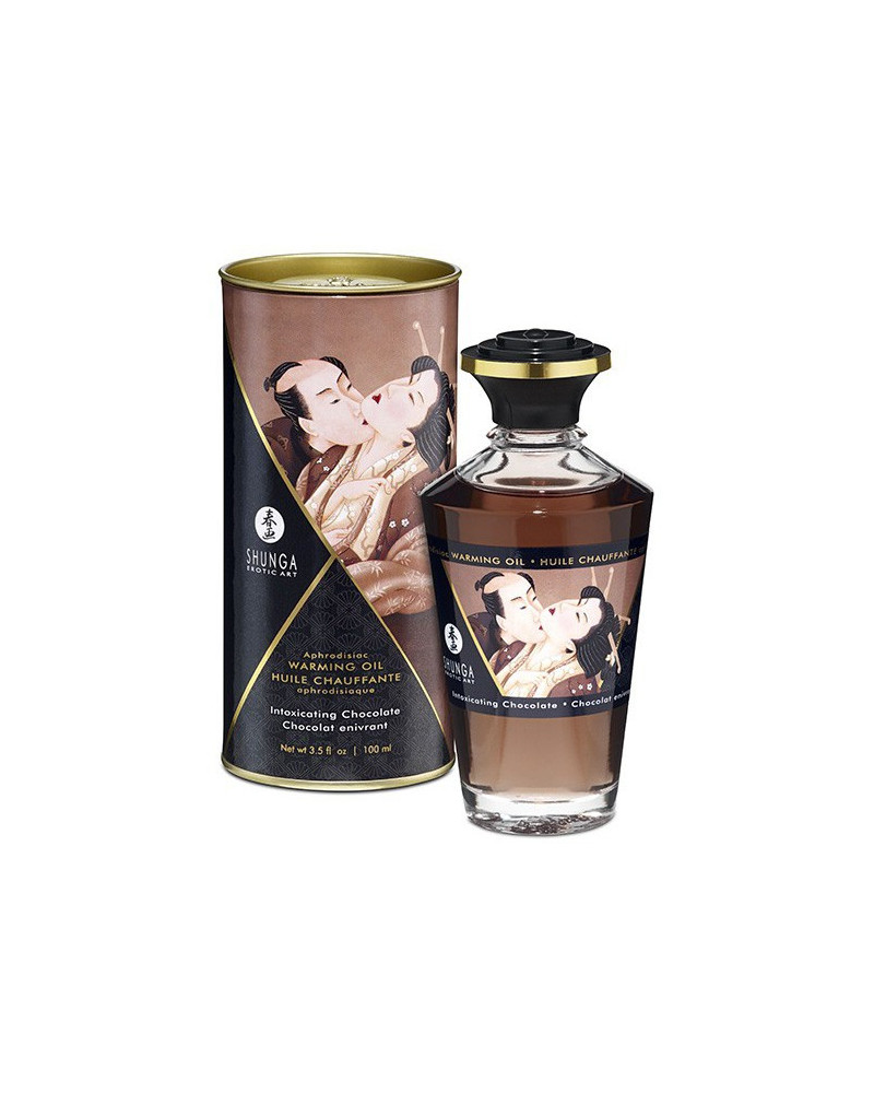 Huile de massage Chauffante Aphrodisiaque - CHOCOLAT Enivrant 100 mL 