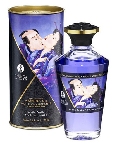 Huile de massage Chauffante Aphrodisiaque - FRUITS EXOTIQUES 100 ml 