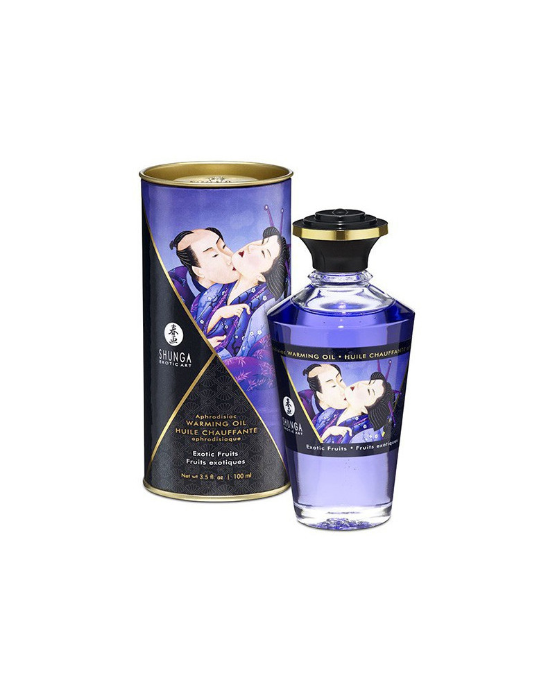 Huile de massage Chauffante Aphrodisiaque - FRUITS EXOTIQUES 100 ml 