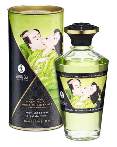 Huile de massage Chauffante Aphrodisiaque - Sorbet de MINUIT 100 mL  