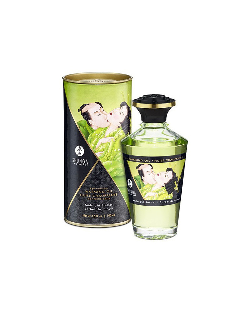 Huile de massage Chauffante Aphrodisiaque - Sorbet de MINUIT 100 mL  
