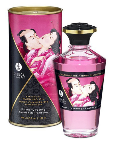Huile de massage Chauffante Aphrodisiaque - Émotion de FRAMBOISE 100 ml 