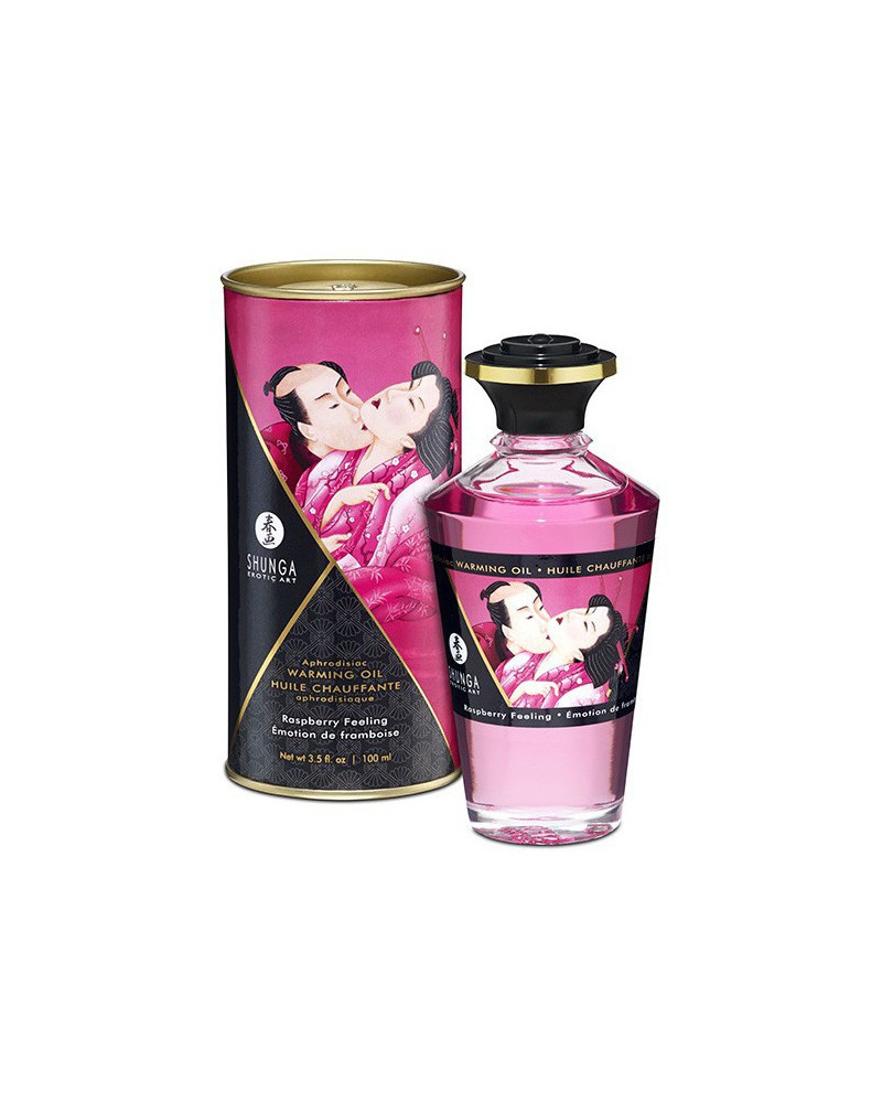 Huile de massage Chauffante Aphrodisiaque - Émotion de FRAMBOISE 100 ml 